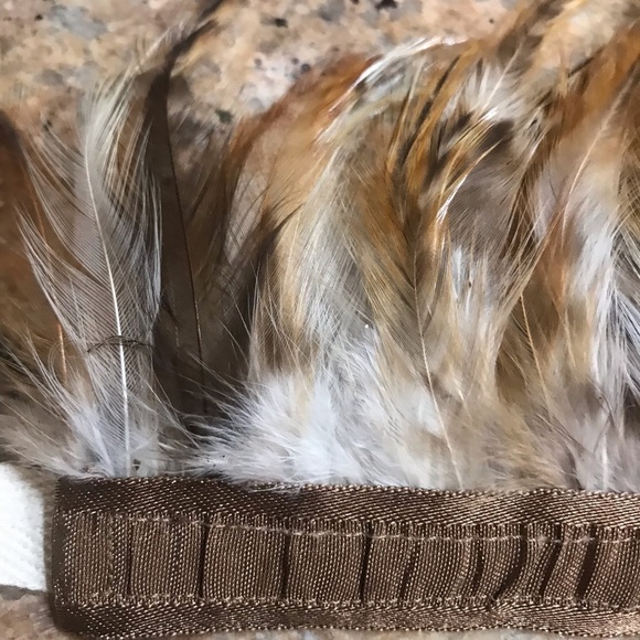 Oh Baby Crown Kids OS Brown Feathers Costume Play Time Dress Up Adjustable Tie - Picture 5 of 8